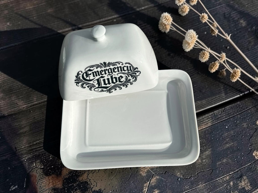 Emergency Lube butter dish 1