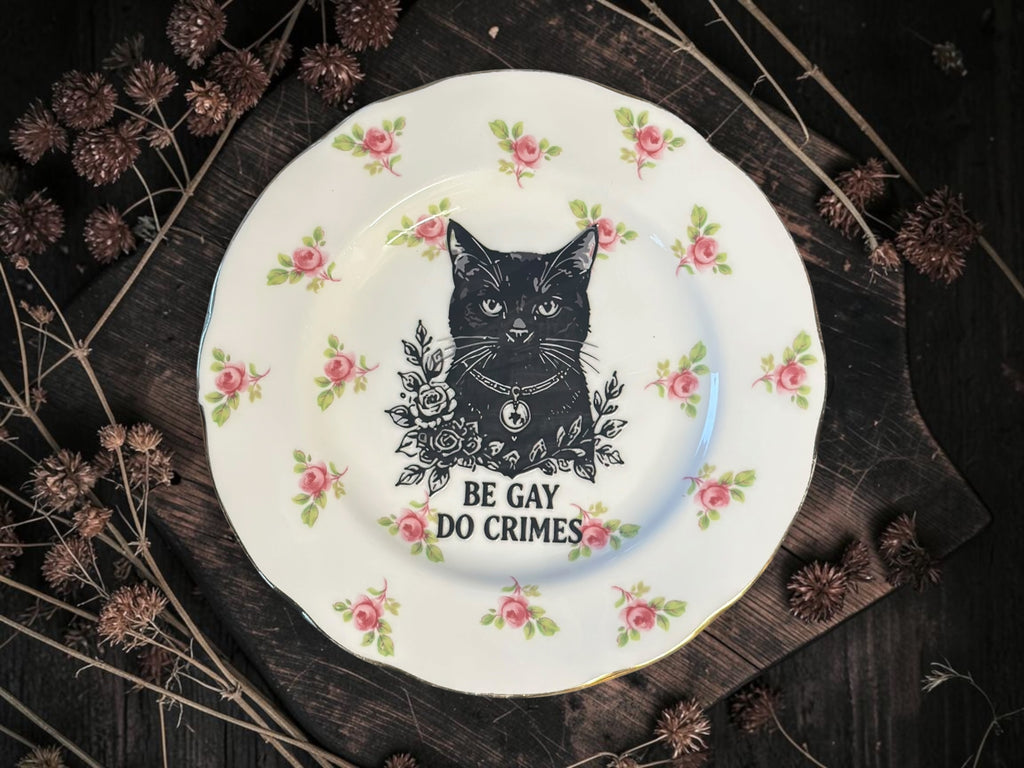 Be Gay, Do Crimes, Black Cat Plate