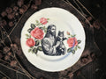 Jesus Holding a Cat, Floral Vintage Plate