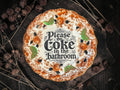 Vintage plate with the words Please Coke in the Bathroom
