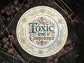 Vintage decorative plate reading My Toxic Trait Is Competence