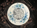 Vintage decorative plate reading No One’s Coming to Save You, But No One’s Coming to Stop You Either