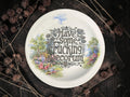 Vintage decorative plate featuring Have Some Fucking Decorum