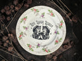 Vintage decorative plate featuring Live Laugh Lesbian