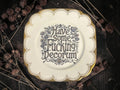 Vintage decorative plate featuring Have Some Fucking Decorum