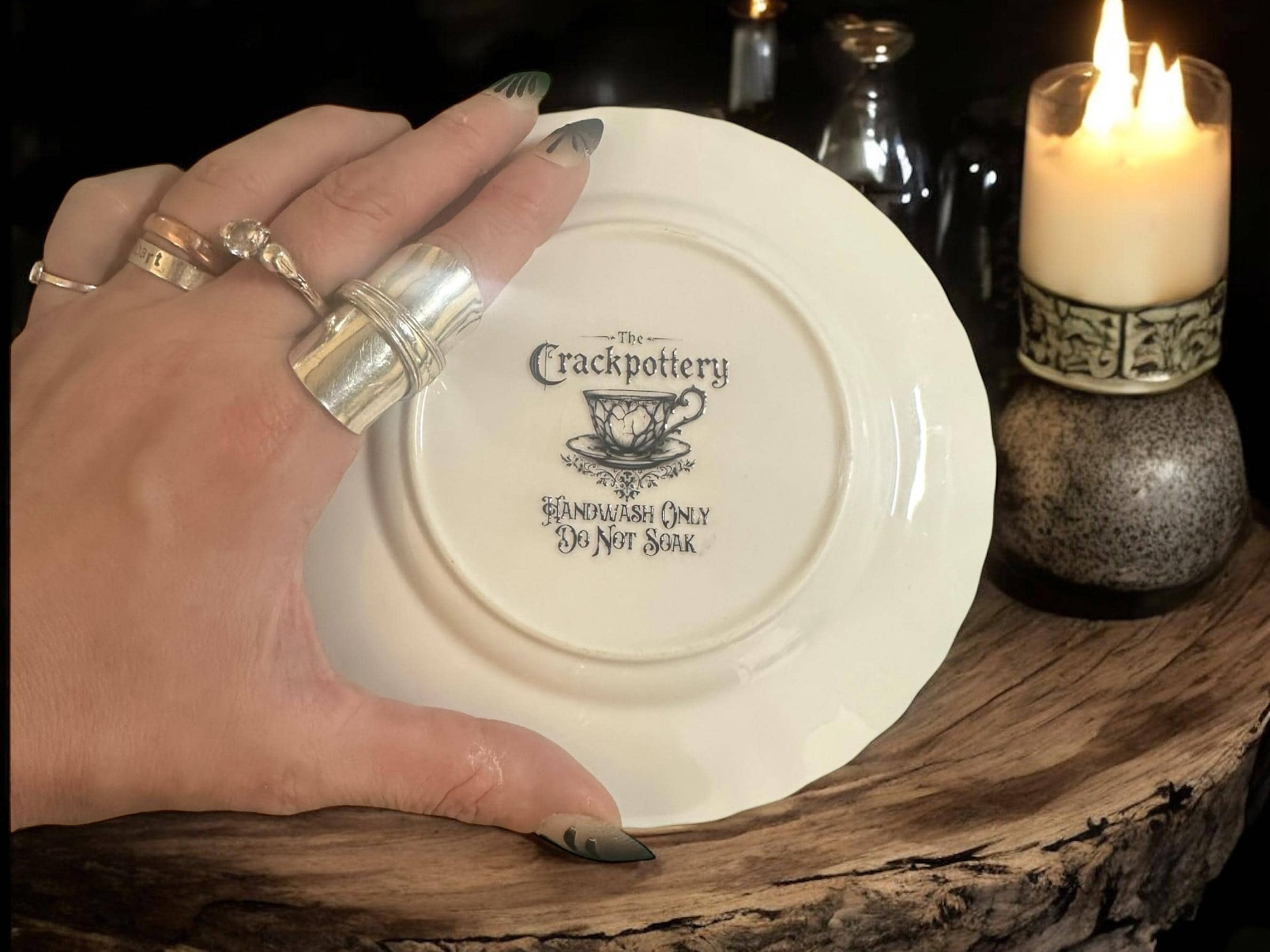 Twatwaffle, vintage plate with stand