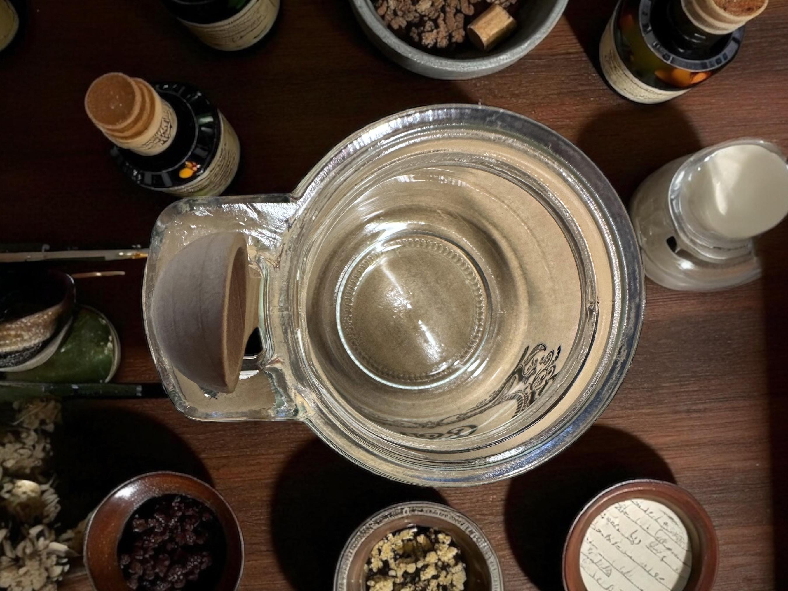 Cocaine small glass jar