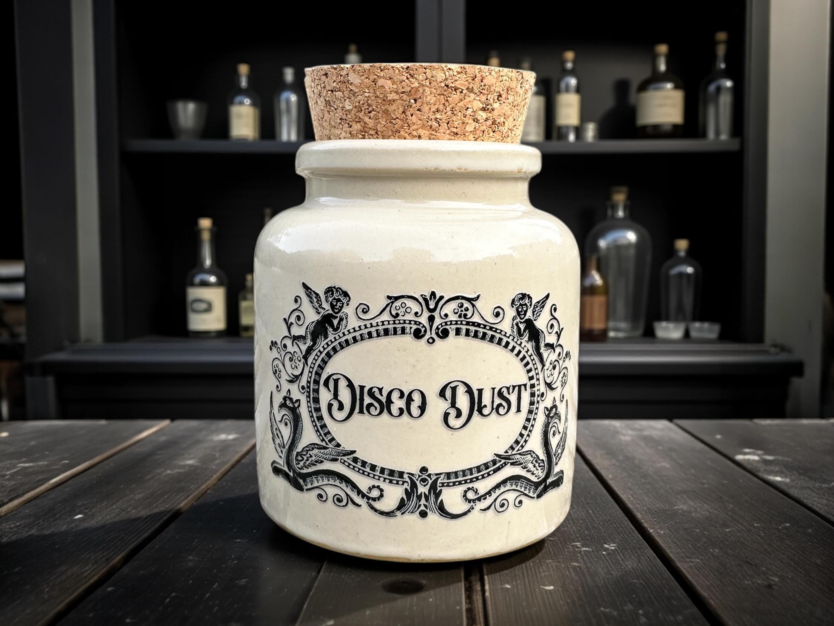 Disco Dust stoneware apothecary jar