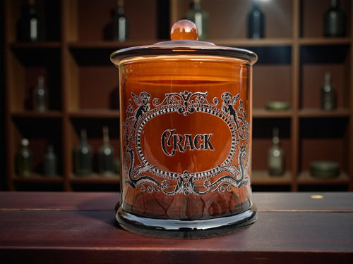 Crack Large Glass apothecary jar