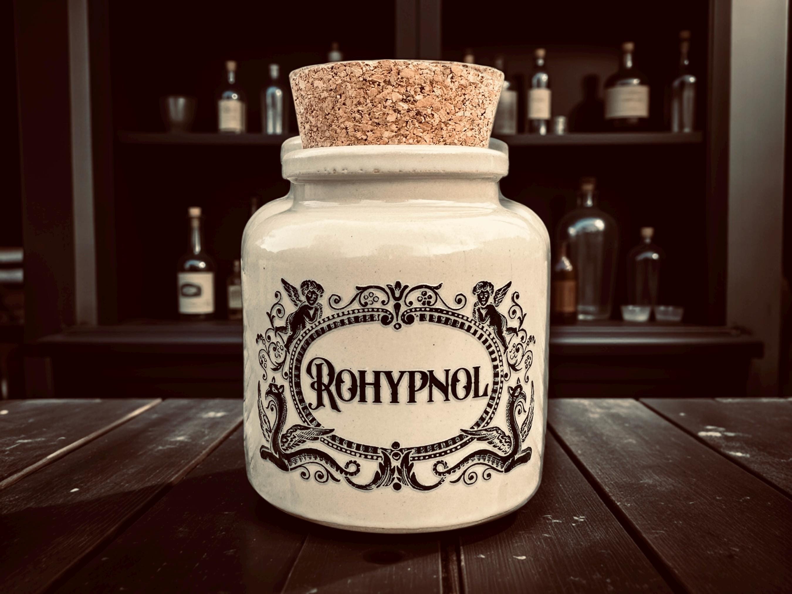Rohypnol apothecary jar