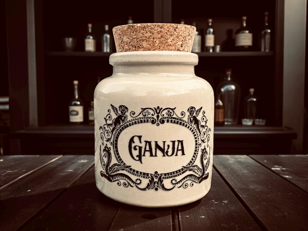 Ganja apothecary jar