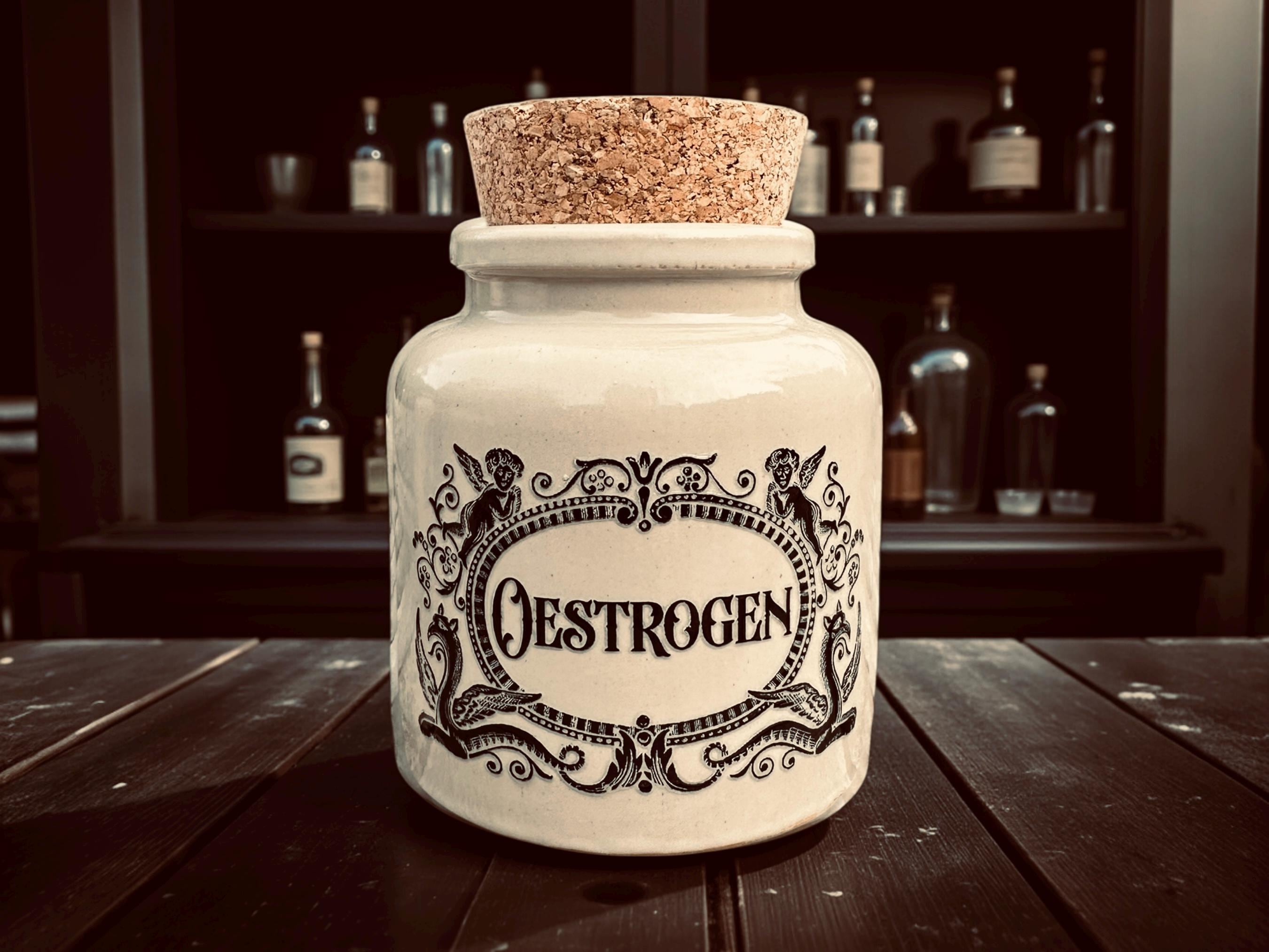 Oestrogen apothecary jar