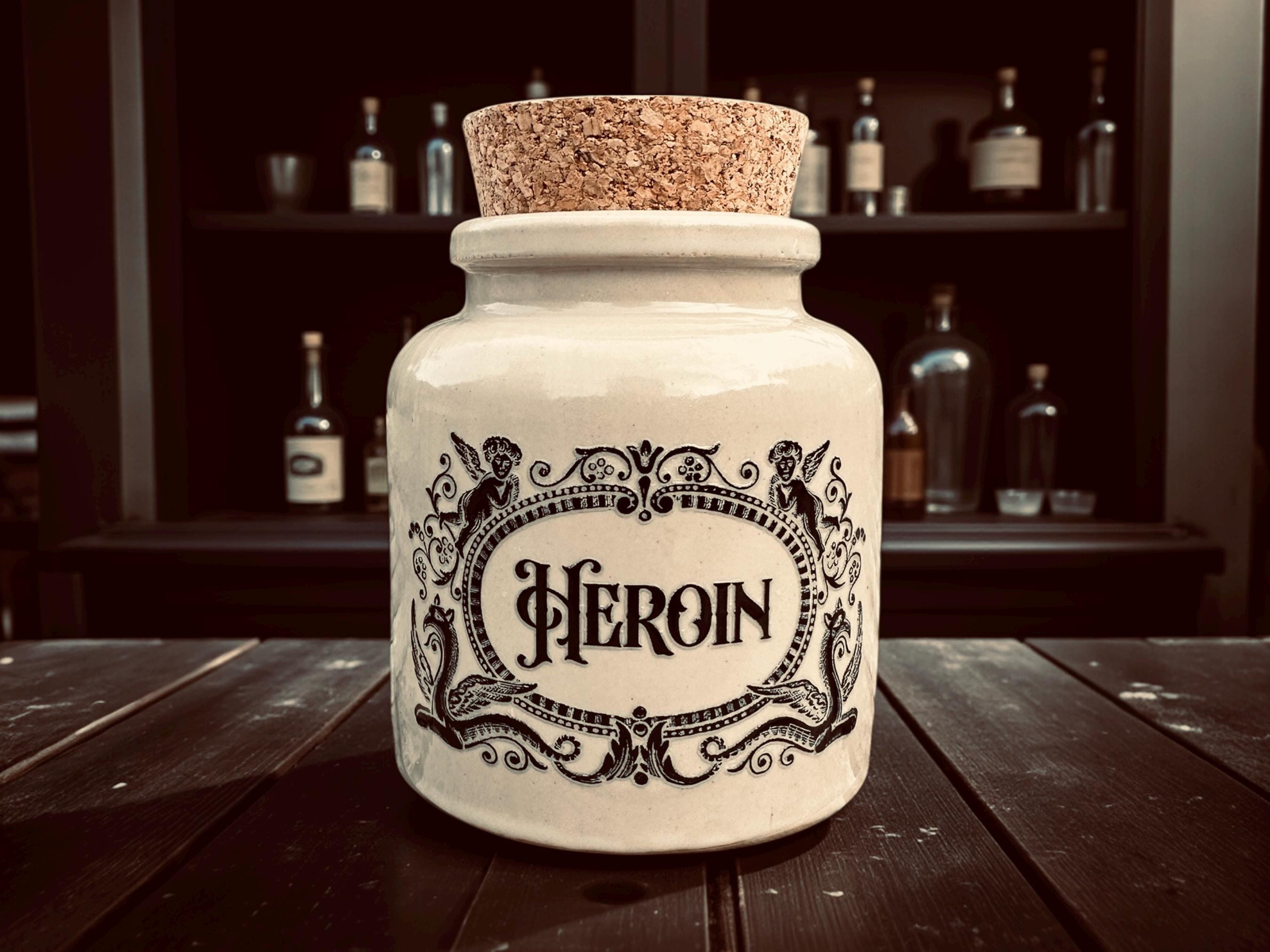 Heroin apothecary jar