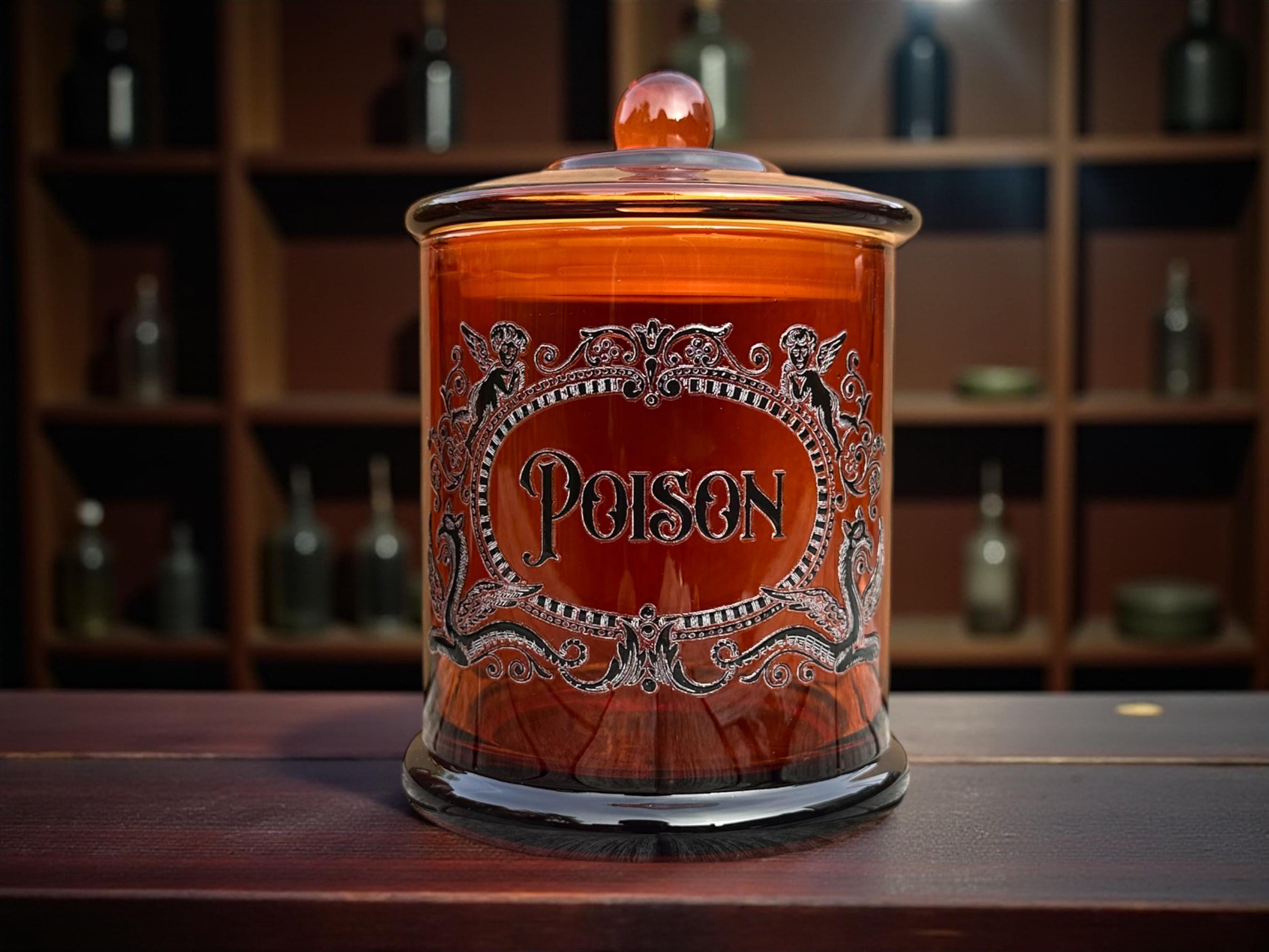 Poison Large Glass apothecary jar