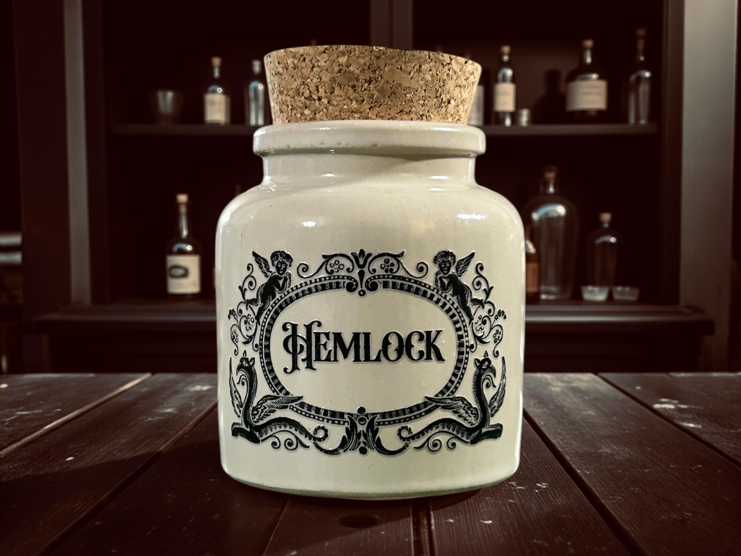 Hemlock Stoneware apothecary jar