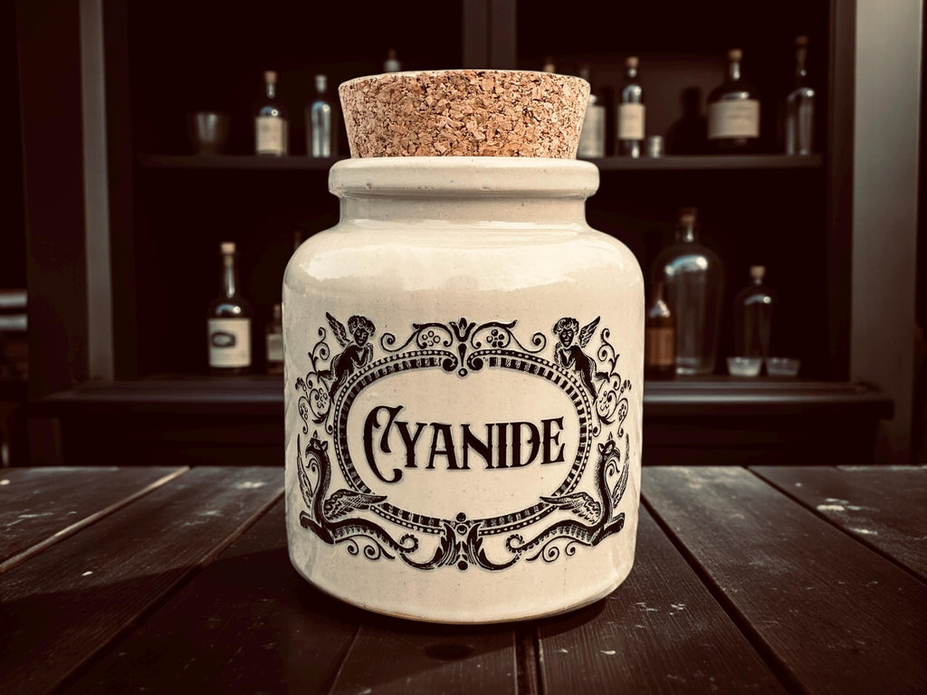 Cyanide Stoneware apothecary jar