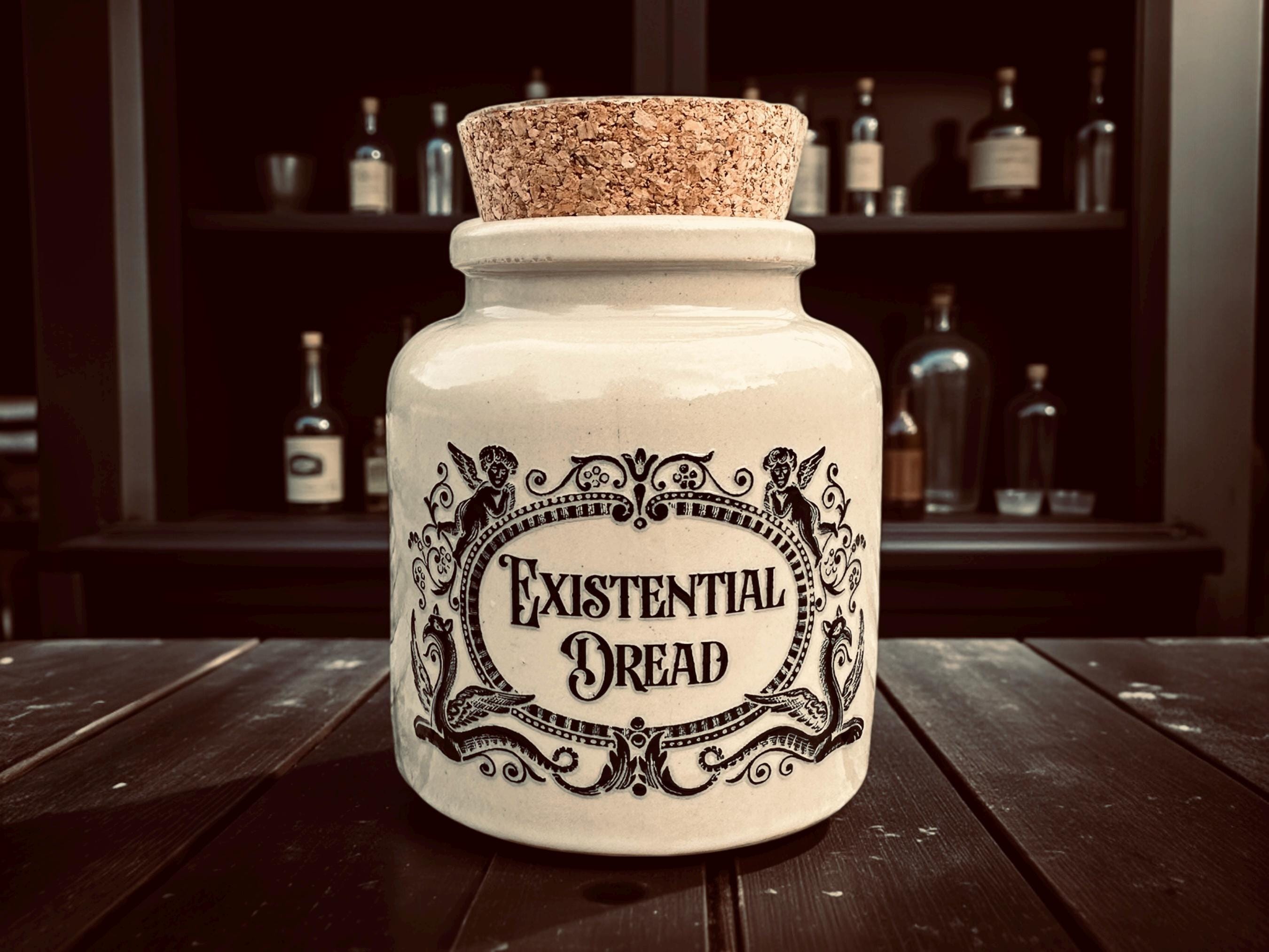 Apothecary Stoneware Jar “Existential Dread