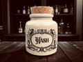 Hash stoneware apothecary jar