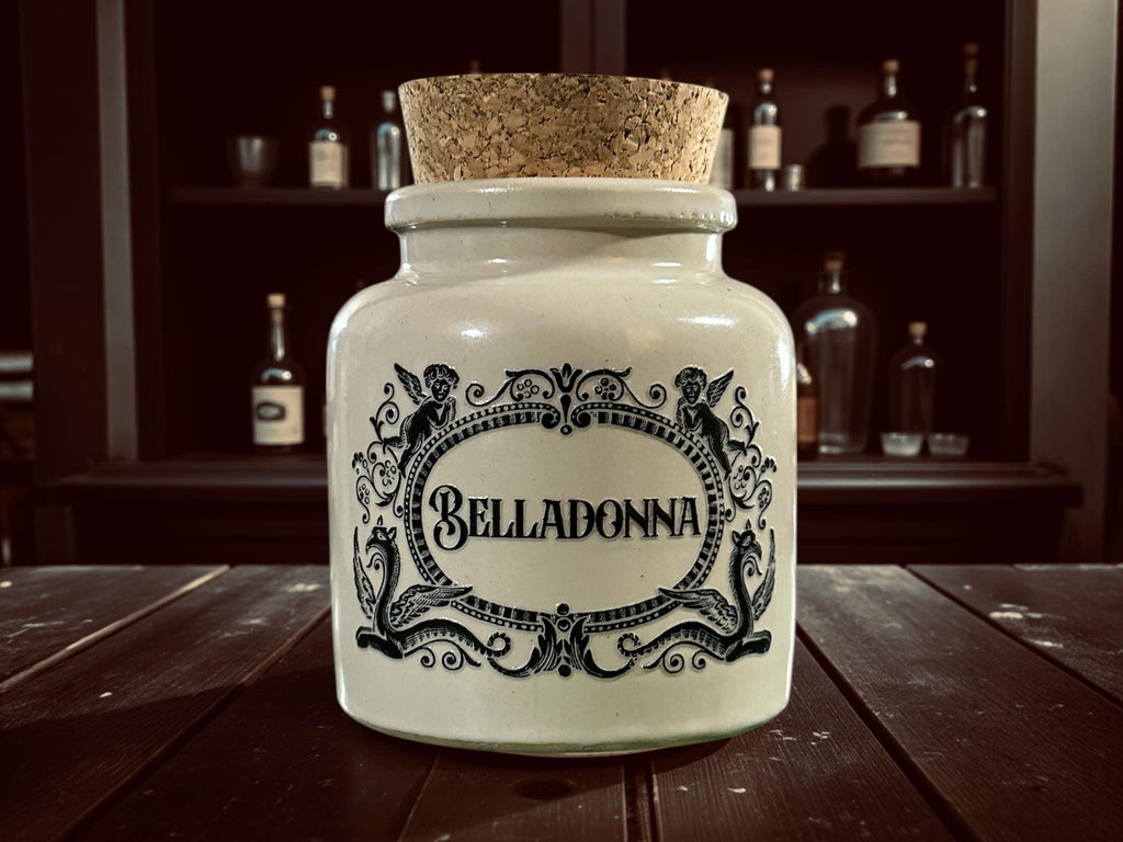 Belladonna Stoneware apothecary jar