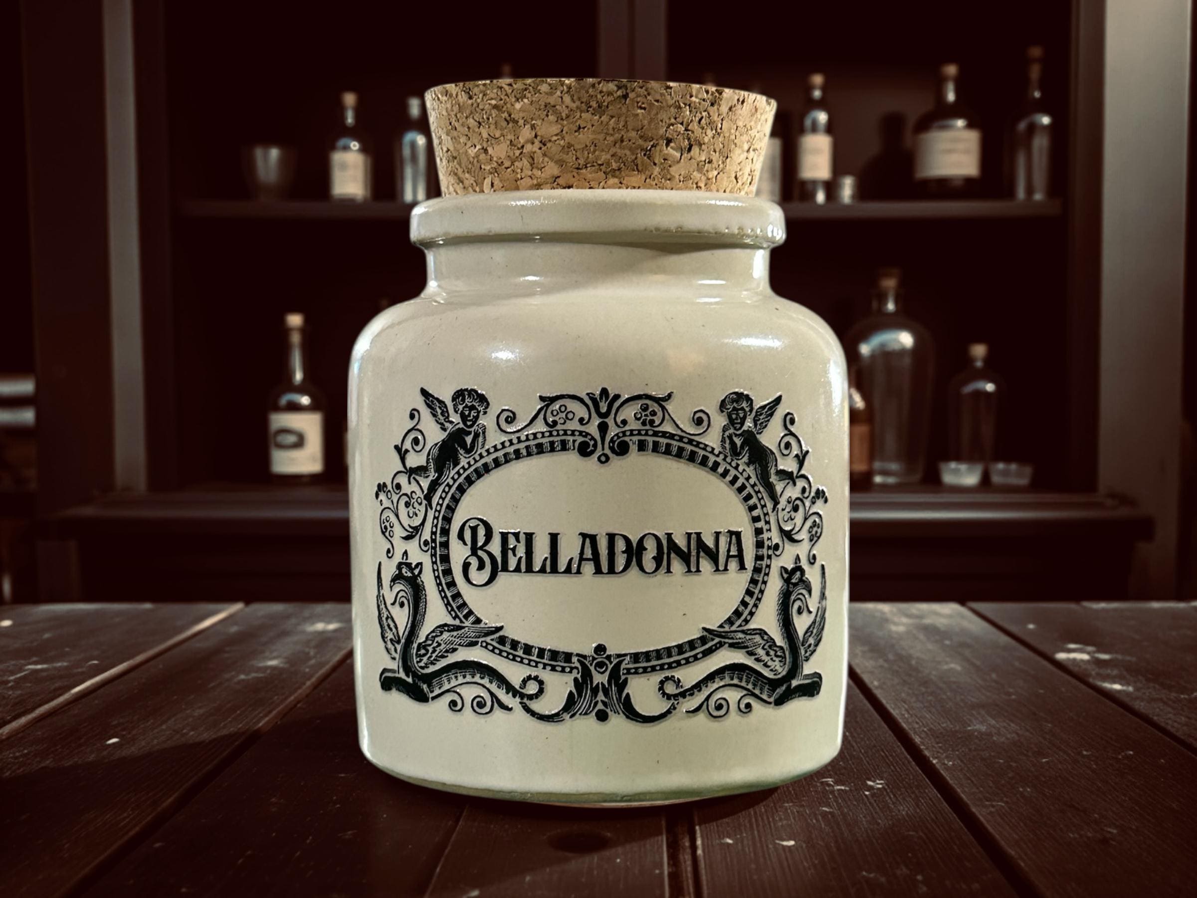Belladonna Stoneware apothecary jar