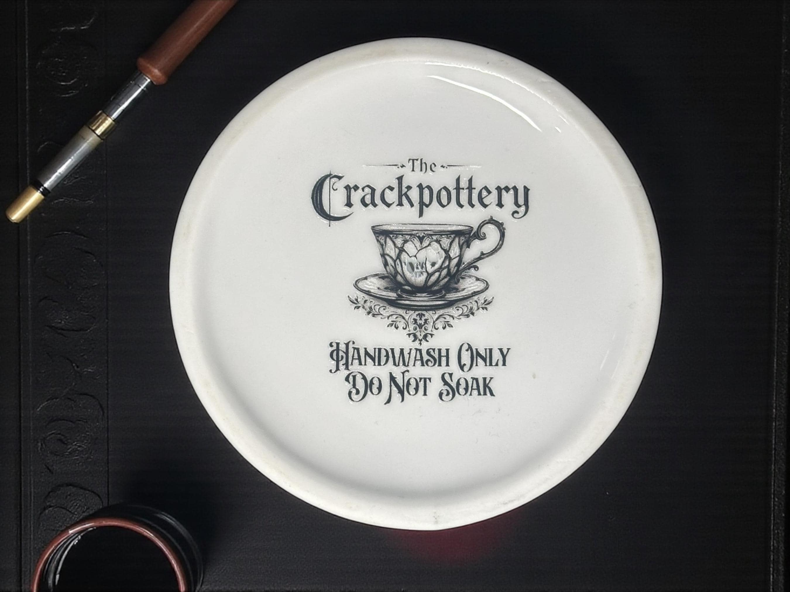 Deadly Nightshade white apothecary jar pot