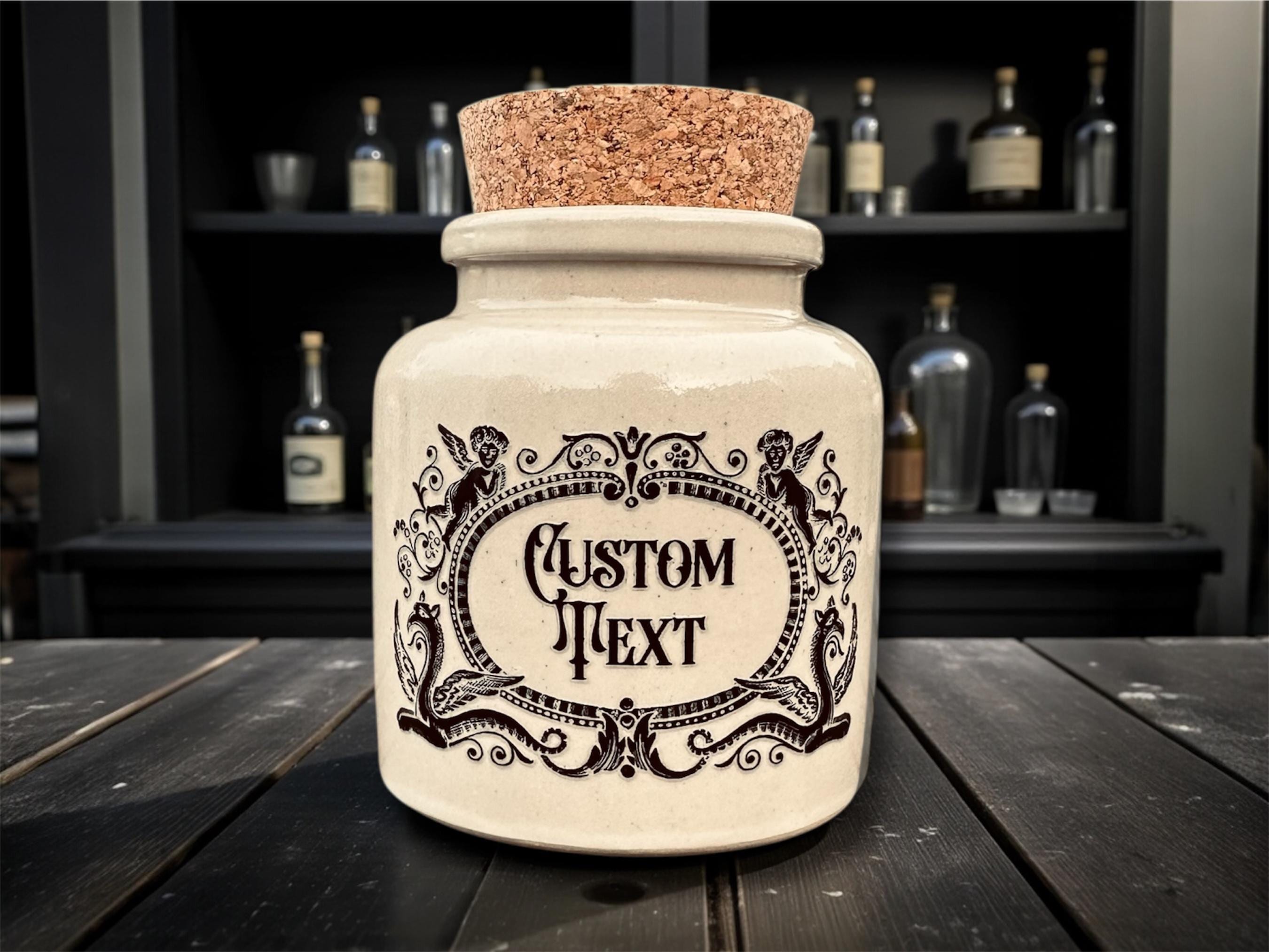 Custom Text Stoneware Jar | Personalised Statement Storage | Funny Home Decor | Made to Order