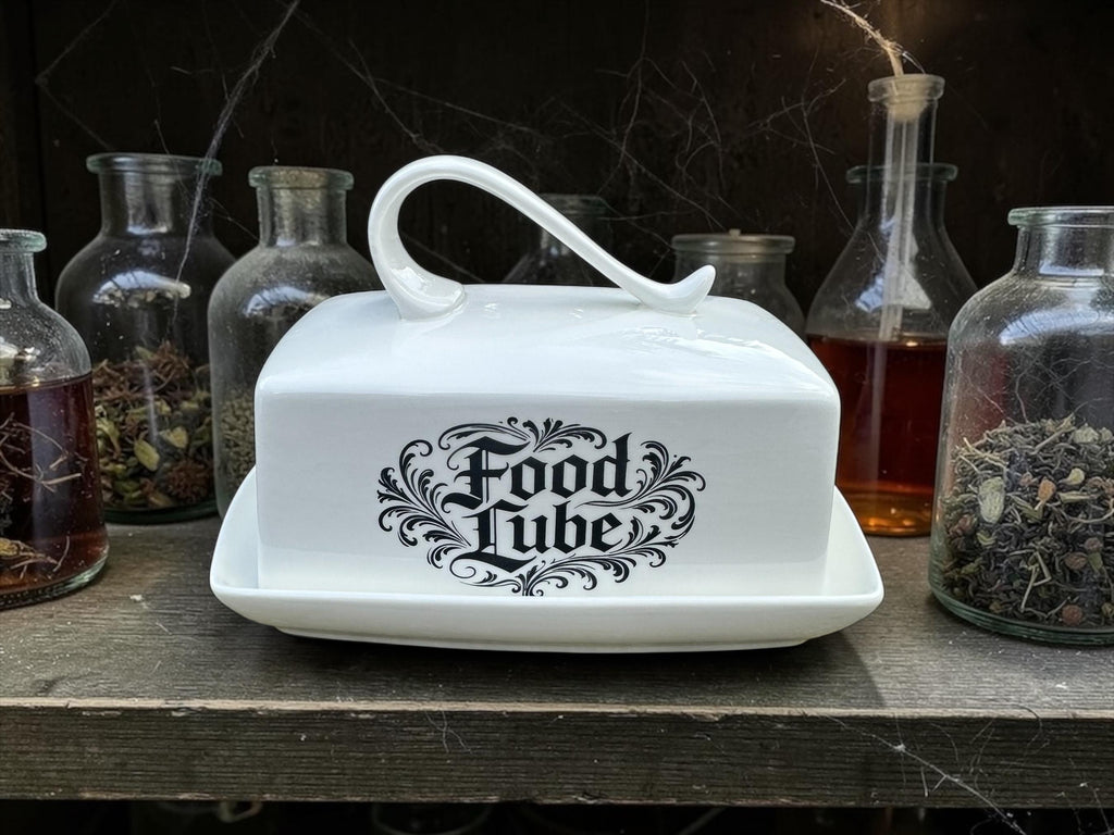 Food Lube Butter Dish Funny Kitchen Decor Rude Butter with Lid Inappropriate Housewarming Gift Novelty Kitchenware Sarcastic Kitchen