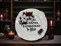 It's like blackpool illuminations in here, vintage plate with stand
