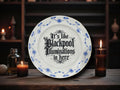 It's like blackpool illuminations in here, vintage plate with stand