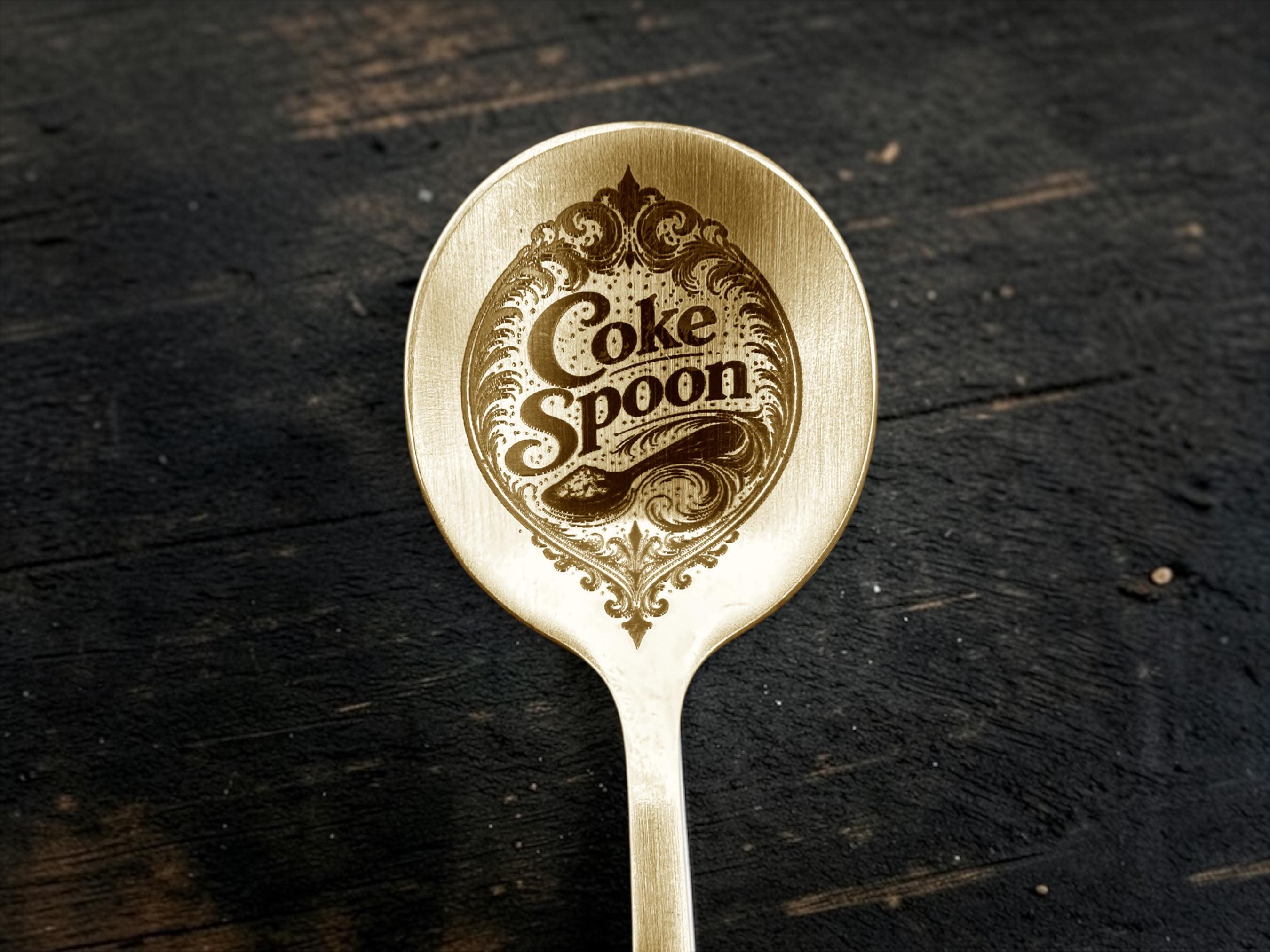 Coke Spoon Engraved Gold Teaspoon, Funny Novelty Spoon, Rude Humour Gift, Sarcastic Cutlery, Cheeky Kitchen Gift