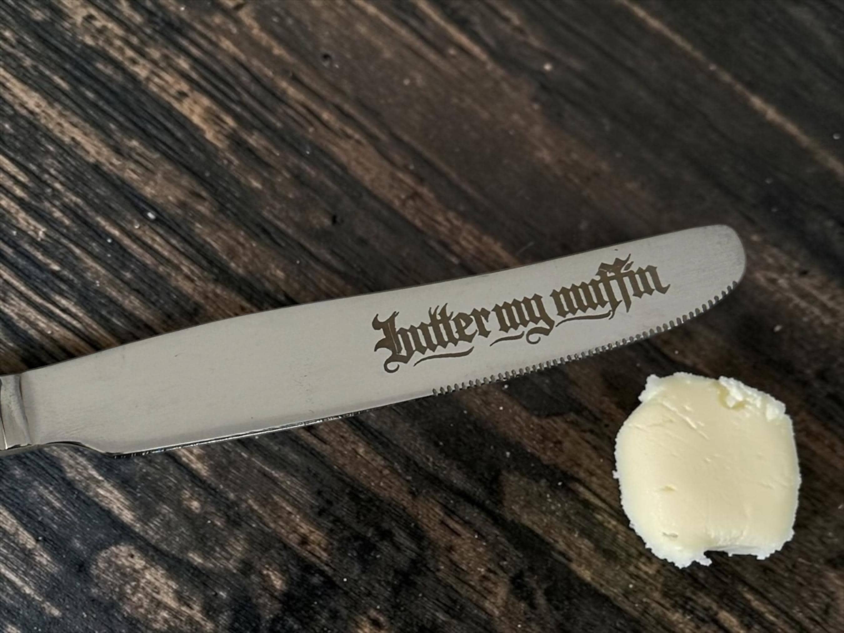 Butter My Muffin Engraved Butter Knife | Stainless Steel | Funny Kitchen Gift