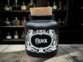 Crack Jar  Funny Apothecary Storage Jar  Dark Humour Gothic Kitchen Decor  Alternative Gift