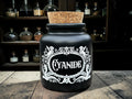 Cyanide Apothecary Jar  Gothic Storage Jar  Poison Bottle Decor  Dark Humour Gift