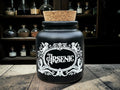 Arsenic Cork Lid Jar  Victorian Poison Bottle Style  Gothic Shelf Decor