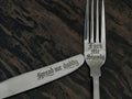 Spread Me Daddy Cutlery Set | Engraved Knife & Fork Me Slowly Fork | Gothic Blackletter | Cheeky Kitchen Gift