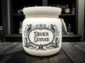 Crackpottery Ceramic Jar “Devils Lettuce  Funny Storage Jar, Dark Humour Kitchen Canister, Cream Ceramic Jar  Quirky Gift