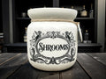 Crackpottery Ceramic Jar “Shrooms  Funny Storage Jar, Dark Humour Kitchen Canister, Cream Ceramic Jar with Airtight Lid, Quirky Gift