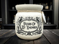 Crackpottery Ceramic Jar “Tears of My Enemies  Funny Storage Jar, Dark Humour Kitchen Canister, Cream Ceramic Jar Quirky Gift