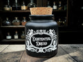 Existential Dread Apothecary Jar  Gothic Storage Jar  Dark Humour Kitchen Decor  Spooky Black Ceramic Canister  Alternative Home Gift