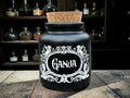Ganja Apothecary Jar  Gothic Storage Jar  Alternative Cannabis Decor  Dark Humour Gift
