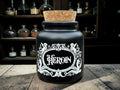 Heroin Apothecary Jar  Gothic Storage Jar  Dark Humour Decor  Alternative Gift