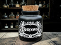 Shrooms Apothecary Jar  Gothic Storage Jar  Alternative Mushroom Decor  Dark Humour Gift