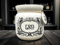 Crackpottery Ceramic Jar “LSD  Funny Storage Jar, Dark Humour Kitchen Canister, Cream Ceramic Jar with Airtight Lid, Quirky Gift
