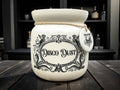 Crackpottery Ceramic Jar “Disco Dust  Funny Storage Jar, Dark Humour Kitchen Canister, Cream Ceramic Jar with Airtight Lid, Quirky Gift
