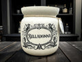 Crackpottery Ceramic Jar “Belladonna  Funny Storage Jar, Dark Humour Kitchen Canister, Cream Ceramic Jar with Airtight Lid, Quirky Gift