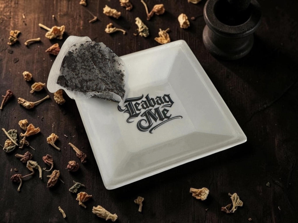 Teabag Me Teabag Tidy | Funny Tea Bag Holder | Rude Tea Lover Gift | Gothic Kitchen Decor | Dark Humour Homeware