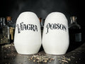 Viagra & Poison Salt and Pepper Shakers | Funny Gothic Kitchen Decor | Dark Humour Gift | Alternative Homeware