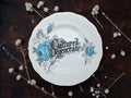 Cultured Degenerate Plate  Vintage Crackpottery with stand
