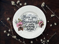 Have you tried swearing it really fucking helps, vintage plate with stand