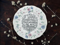 If Looks Could Kill Youd Already Be Compost Plate  Vintage Crackpottery with stand